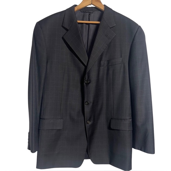 Hickey Freeman DIPLOMAT 44R Luxury 2PC Suit Loro Piana Super 120’s Fine Wool - Picture 2 of 12